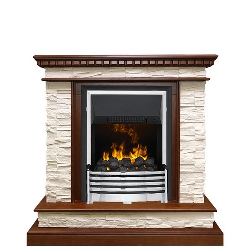 Dimplex Каминокомплект Calgary - Дуб - Сланец белый с очагом Flagstaff