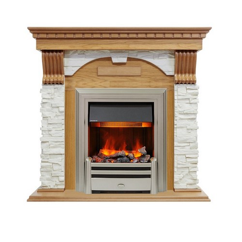 Dimplex Каминокомплект Dublin - Дуб - Сланец белый с очагом Chesford