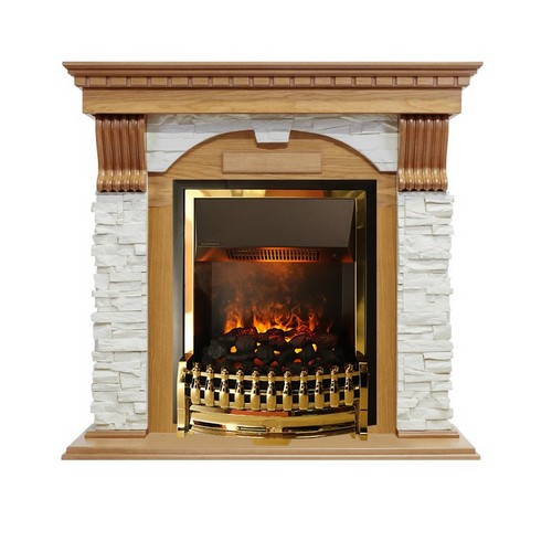 Dimplex Каминокомплект Dublin - Дуб - Сланец белый с очагом Atherton